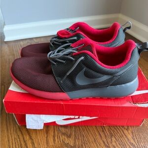 Nike Kids Black and Red Mesh Sneakers